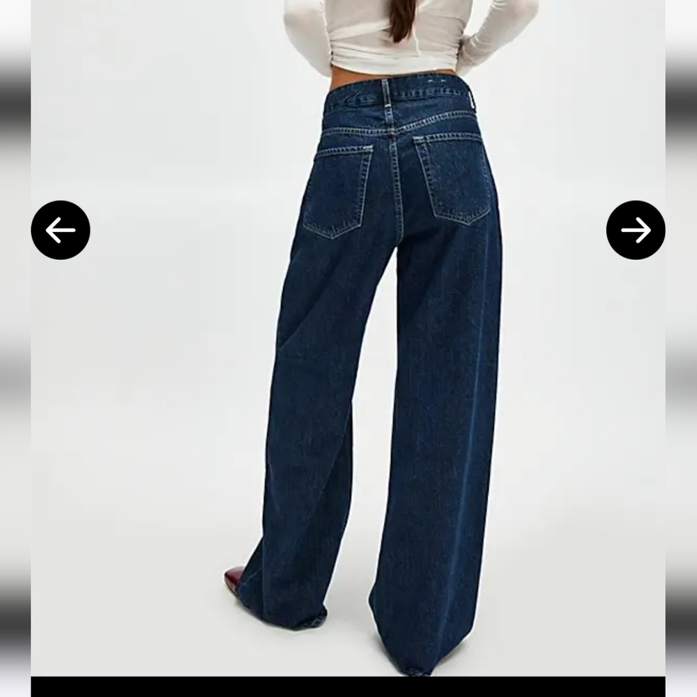 Citizens Of Humanity Petra Pleated Trouser Wide Leg Jean In Eden - Picture 7 of 16